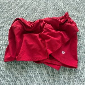 Lululemon Athletica Red Athletic Shorts